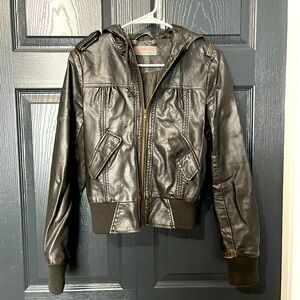 Women’s Vintage Brown/Black Faux Leather jacket